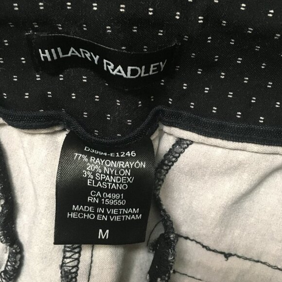HILARY RADLEY Black Pull On Bermuda Shorts Stretch Size M - Picture 6 of 6
